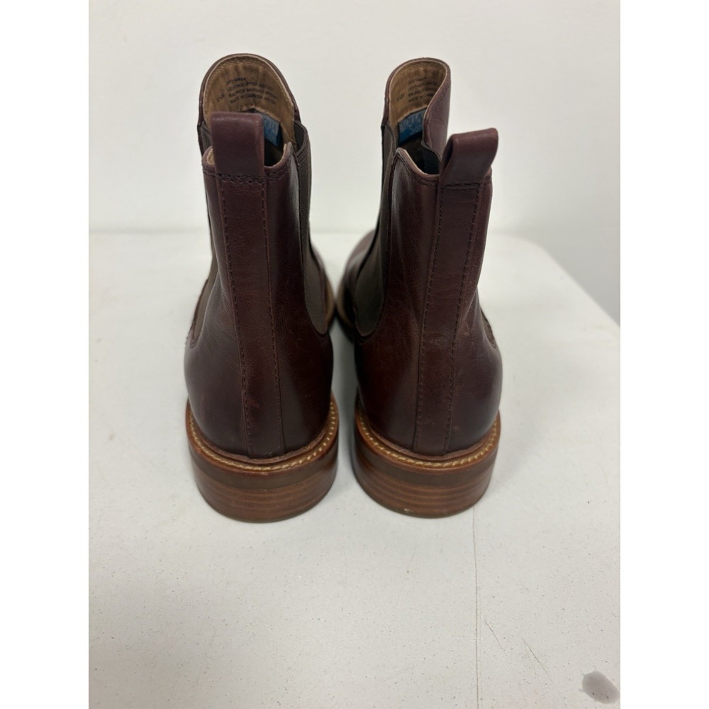 Sofft Brown Leather Pamela Chelsea Ankle Boot Slip On Block Round Toe 9.5M - Picture 7 of 8